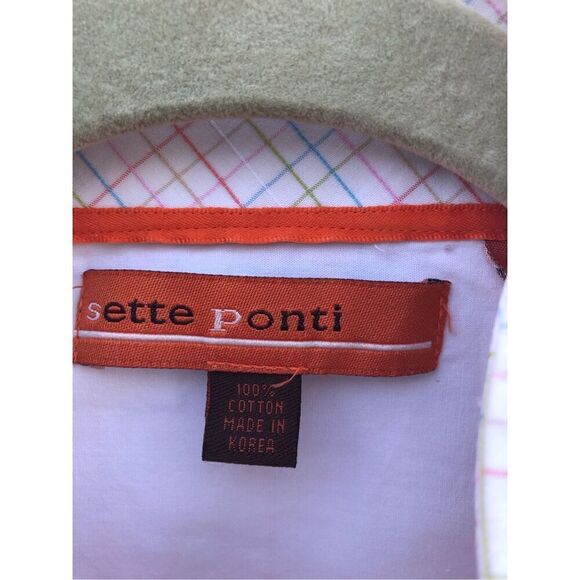 SKU-Men's SettePointe Size Extra Large (XL) Long Sleeve Button Multi Color Strip - Picture 7 of 7